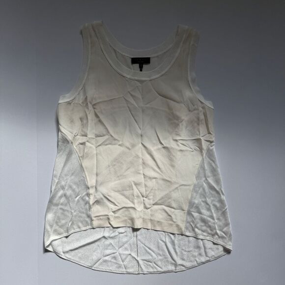 Rag & Bone Cream Mesh Panel Tank Top Size Small - Picture 2 of 5